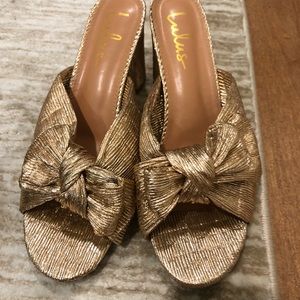 Lulus rose gold knotted heels